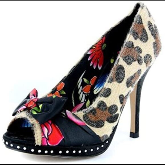 Iron Fist Love Bites Womens Leopard Size 7 A16 - Picture 1 of 11